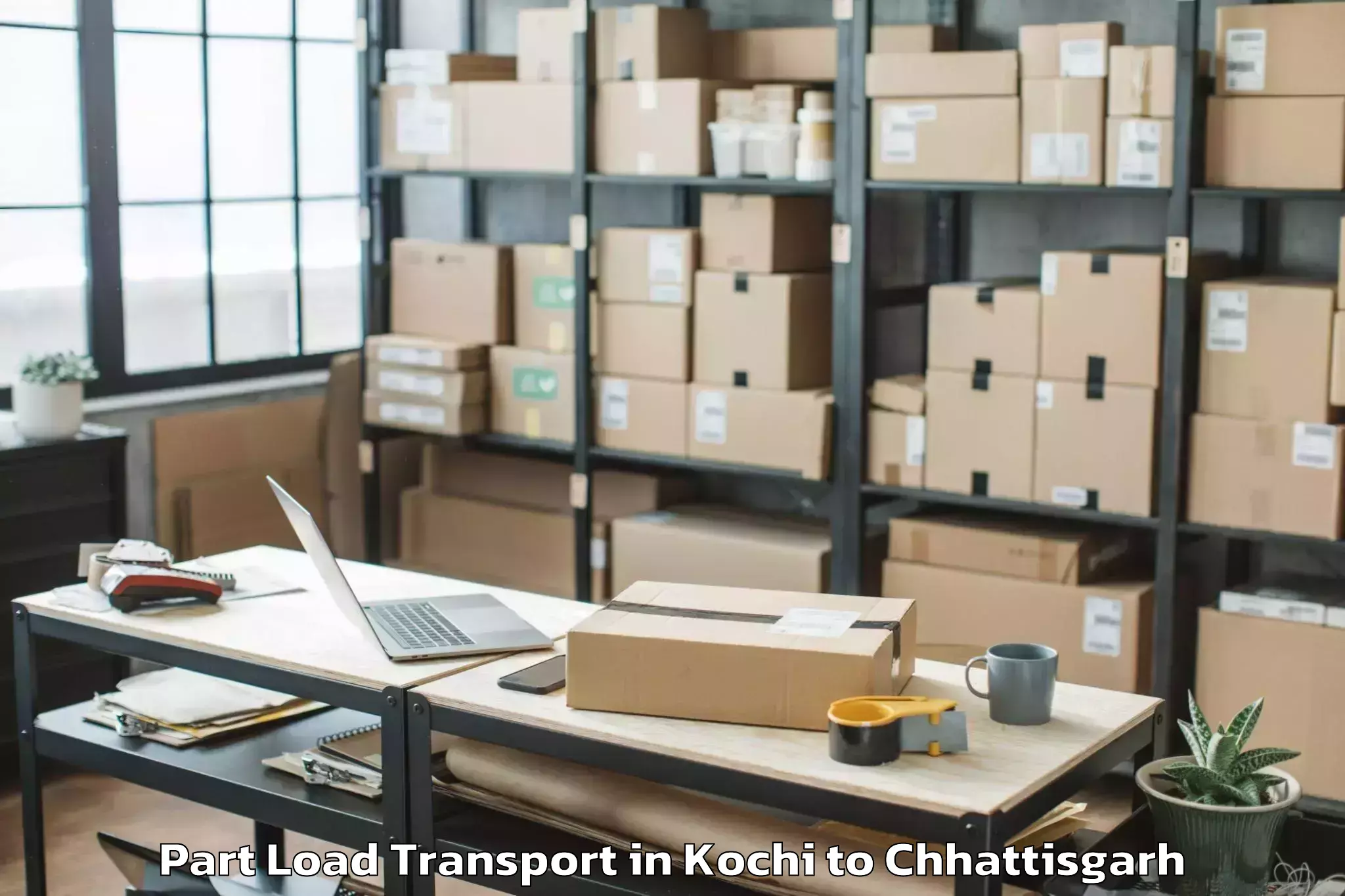 Trusted Kochi to Chirimiri Part Load Transport